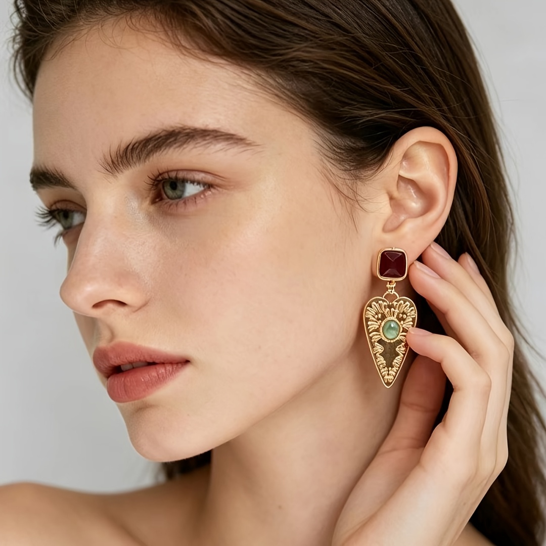 Geometric Stud Earrings, European & American Style